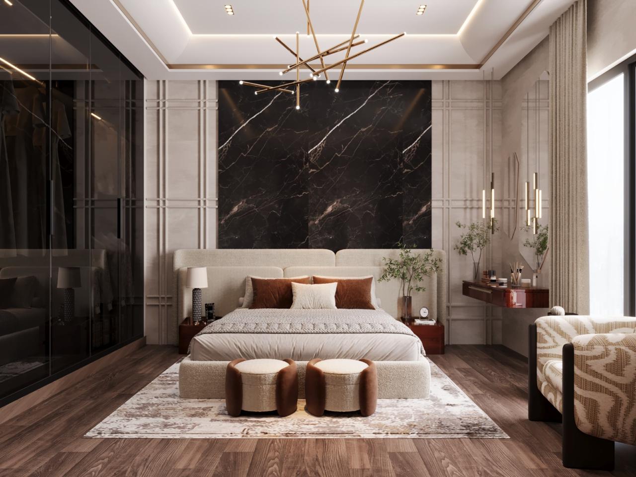 Modern Luxury Bedroom Interior Design – A Contemporary Residential Retreat