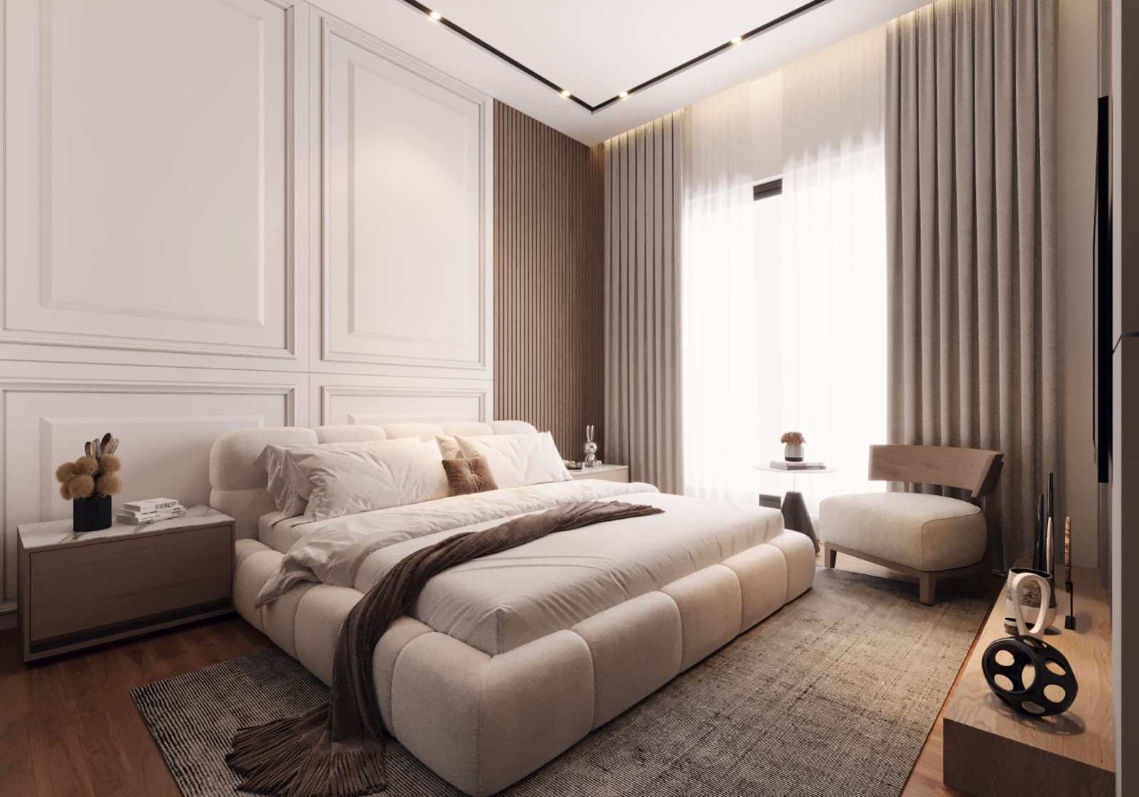 Modern Luxury Bedroom Interior Design — A Serene Minimalist Retreat