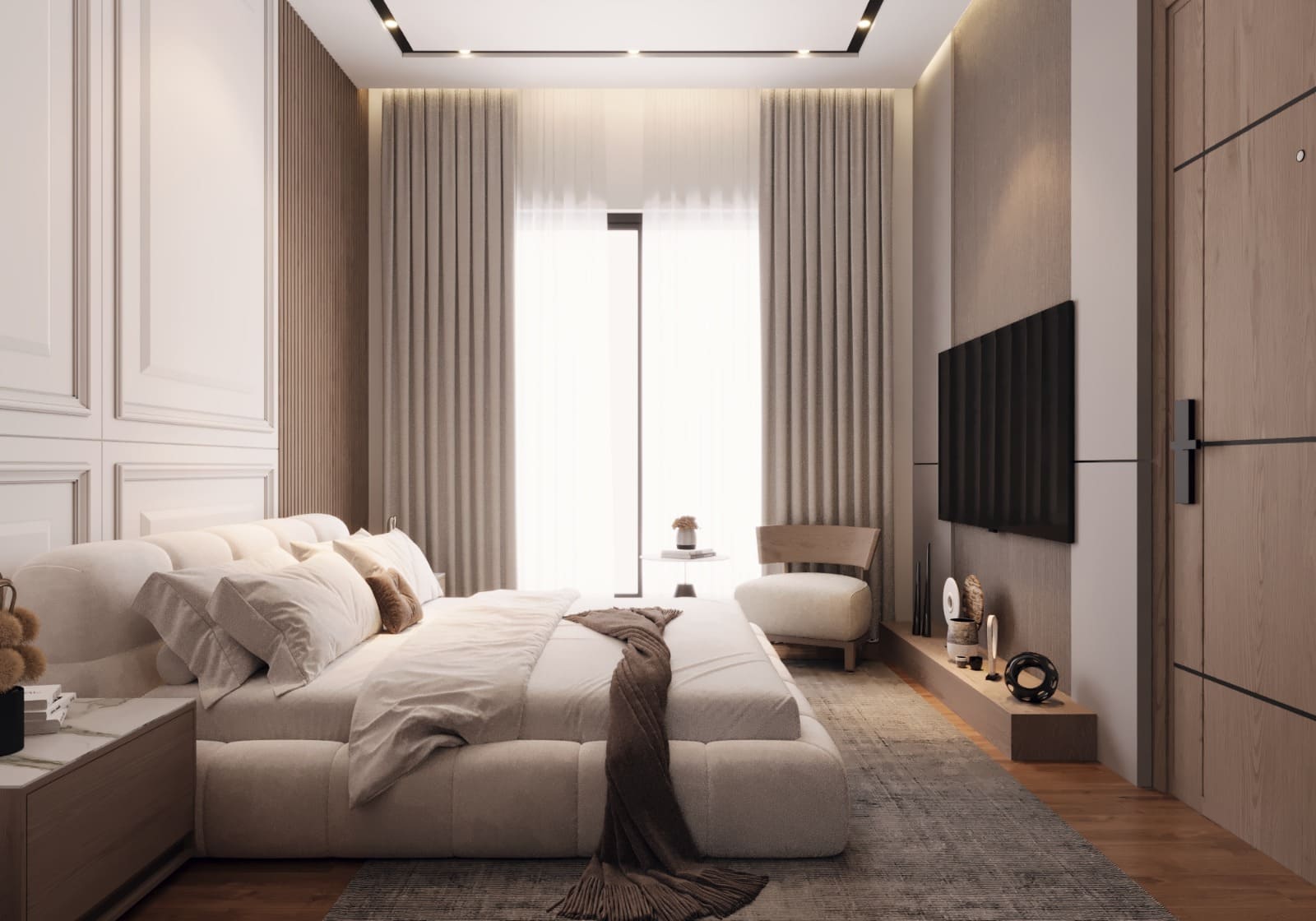 Modern Luxury Bedroom Interior Design — A Serene Minimalist Retreat